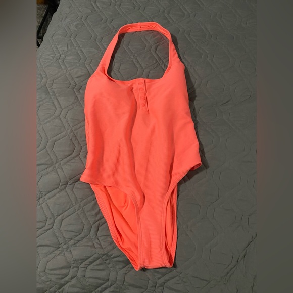 Aeropostale Ribbed Halter One-Piece Swimsuit XL - Picture 5 of 6